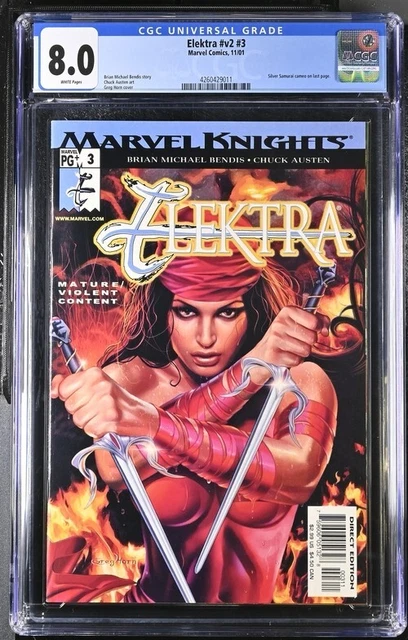 2001 Marvel Comics 11/01 Elektra v2 #3 Silver Samurai Cameo CGC 8.0
