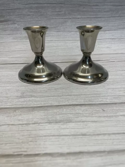 Wm.A Rogers Silver Plated Candle Sticks Pair