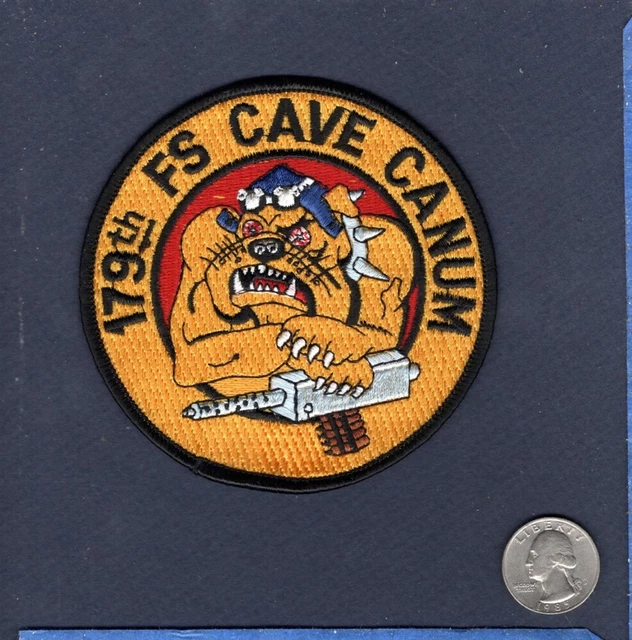 Originale 179th Fis Bulldog Mn Ang F-16 Falcon USAF Combattente Squadrone Toppa