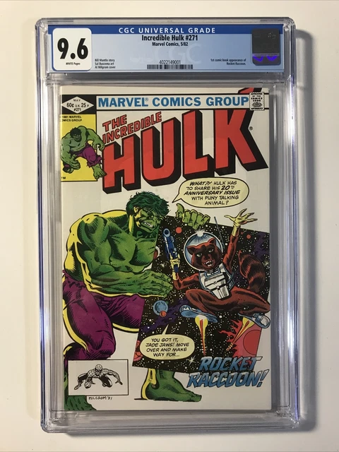 Incredible Hulk #271 1st Appearance Rocket Raccoon CGC 9.6 White Pgs. Beautiful!