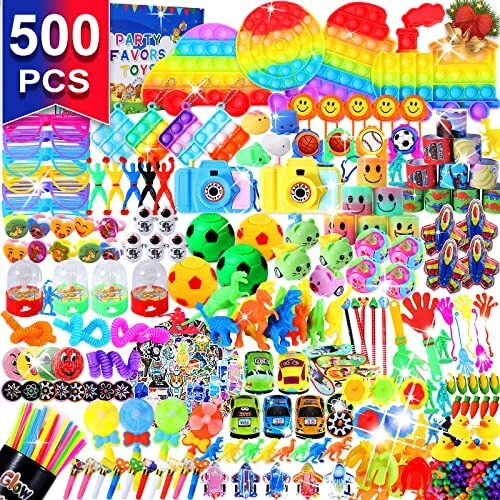 500 PCS Party Favors Toys for Kids, Easter Basket Stuffers, Fidget Toys Pack,