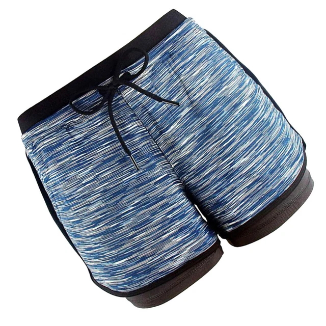 Pantaloncini sportivi donna doppio strato palestra allenamento yoga corsa pantaloni corti fitness