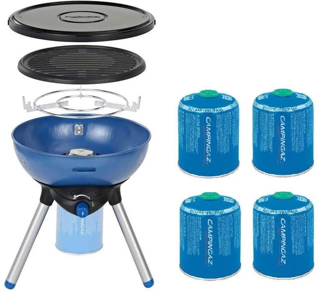 Campingaz Gaskocher Gasgrill Party Grill 200 + 4x CV470 Gaskartusche Set BBQ
