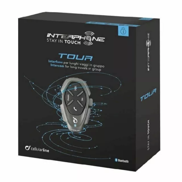 Kit Singolo Interphone Tour Trip Interfono Bluetooth Cellular Line Per 1 Utente