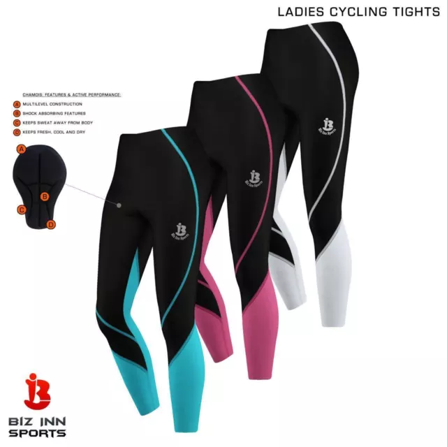 Ladies Cycling Tights Padded Winter Thermal Pants Womens Cycle Bicycle Trousers