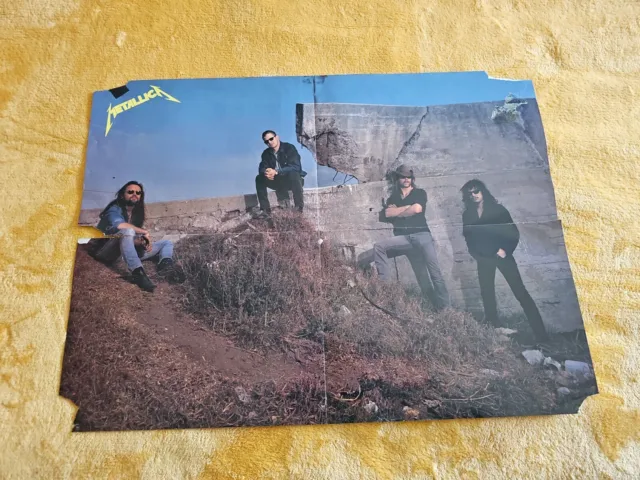 Metallica / Bon Jovi Vintage 90'S Magazine Pinup Poster Clipping