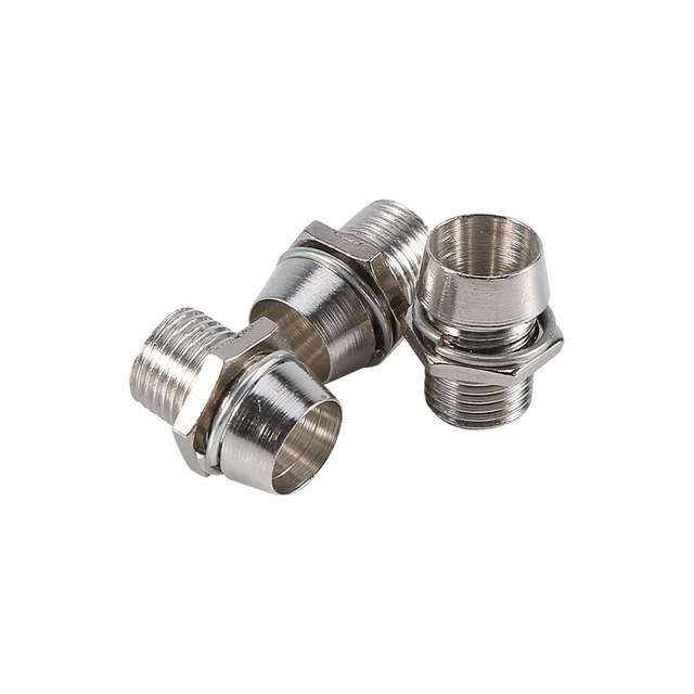 50 Pcs Silver Color 5mm LED Holders Panel Display Thread Mount Size 8mm
