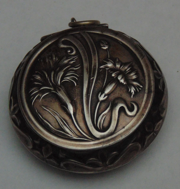 Boîte à Poudre (poudrier) Art Déco En Argent - Espagne Vers 1920 - Objet De Collection