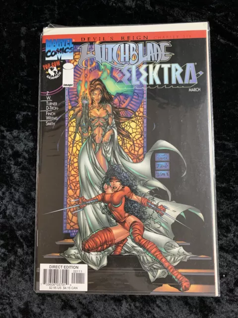 Witchblade / Elektra - Devil's Reign Chapter 6 Image Marvel COA Top Cow