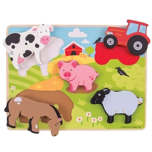 Encaje De Madera Animales De Granja