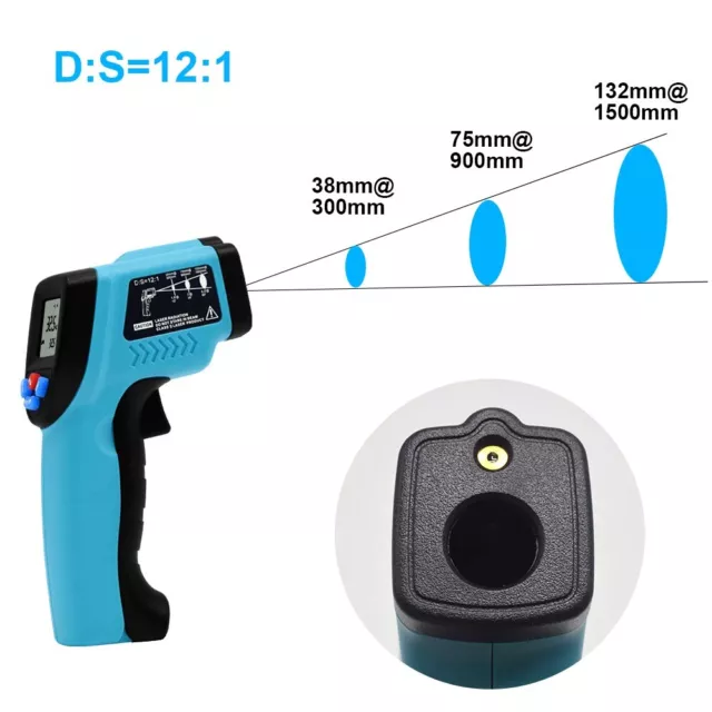 Infrarot-Thermometer Kochen Digitale Laser IR Temperatur Messgerät -50 to 550°C