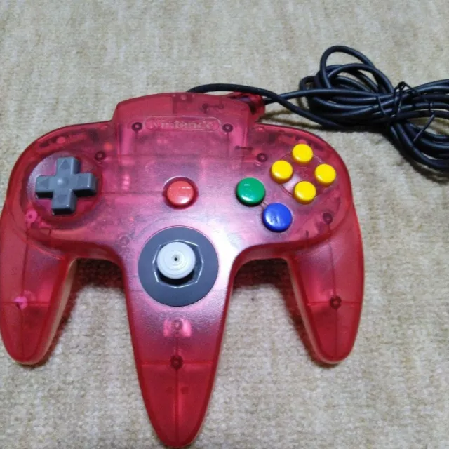 Nintendo 64 N64 Original controller clear Red Official Very good condition