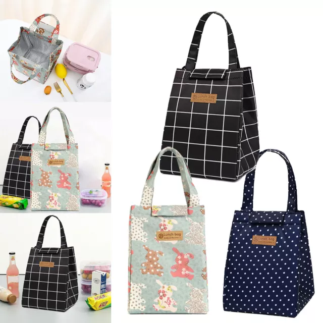 Adult Kids Lunch Bags Insulated Cool Bag Picnic Bags School Lunch Box Reusable