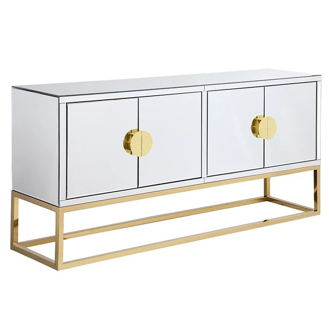 Levan Gold Mirrored Wood Sideboard