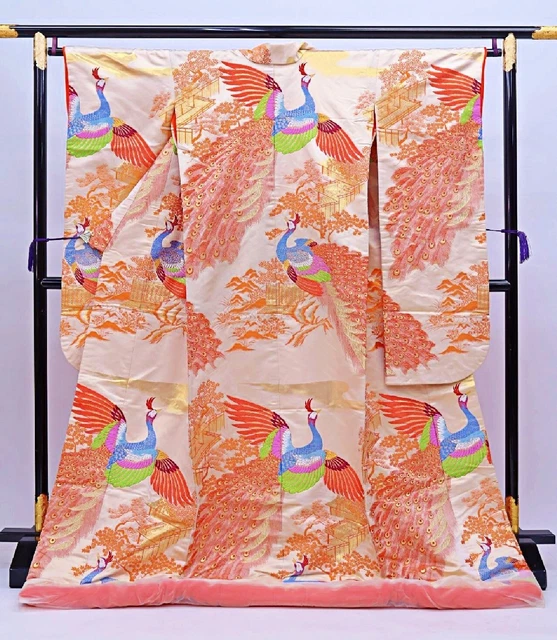 Japanese Kimono Uchikake Wedding Pure Silk  japan 891