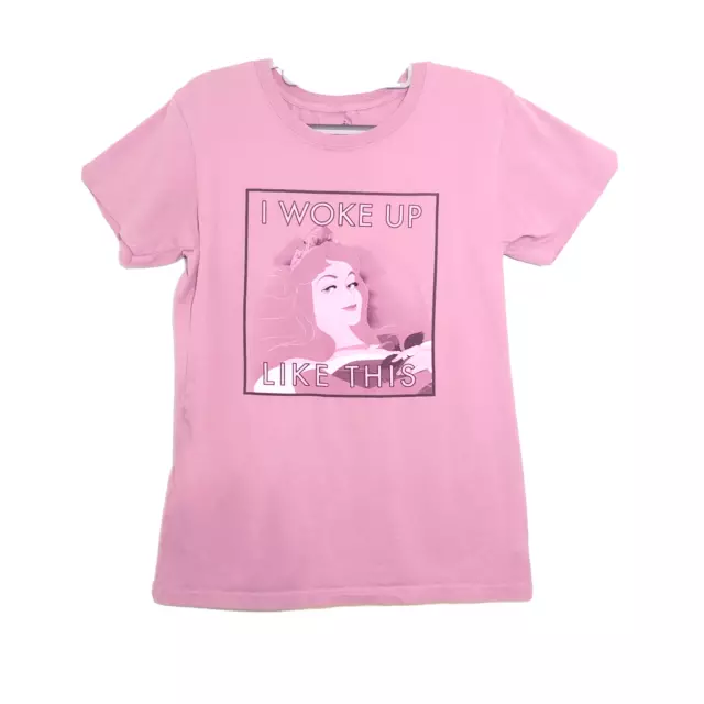 Disney Store T Shirt M Sleeping Beauty Graphic I Woke Up Like This Short Sleeve