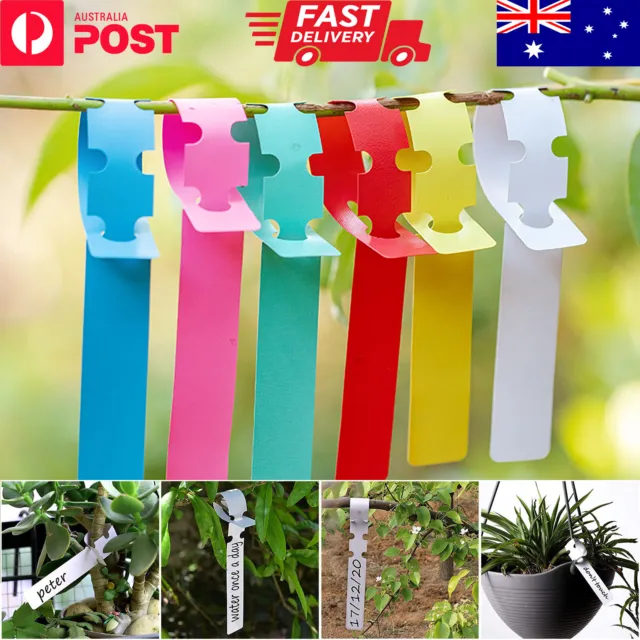 100PCS Plastic Plant Tree Hanging Markers Tags Nursery Seed Gardening Labels