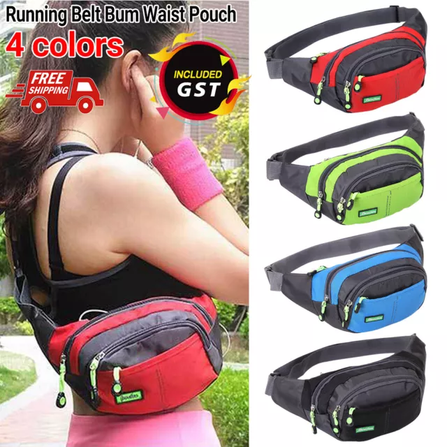 Sport Hiking Bag Mens Waterproof Running Belt Bum Waist Pouch Fanny Pack Camping