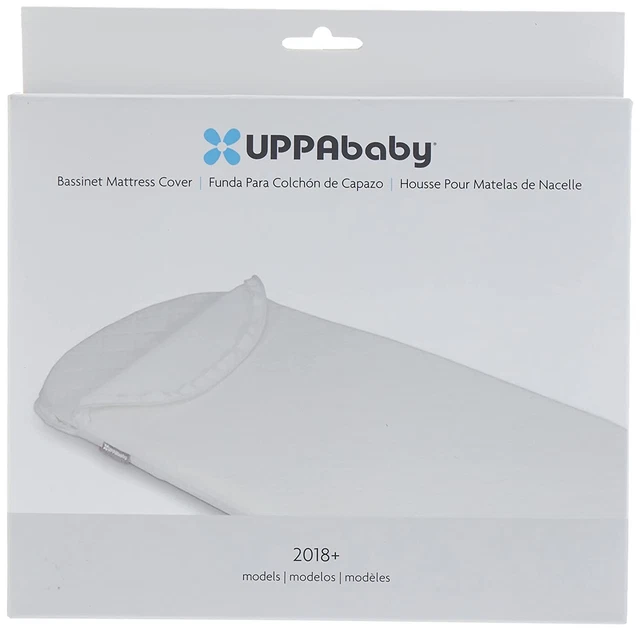 UPPAbaby Bassinet Mattress Cover fits 2018 and later (WHITE) -