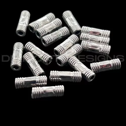 100  Pcs 8mm Tibetan Silver Tube Spacer Beads Jewellery Craft Beading  Bead C258