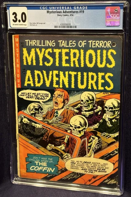 Mysterious Adventures  19 Cgc 3.0 - A Truly Classic Precode Horror Cover