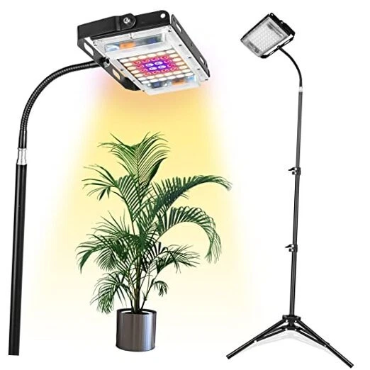 GROW LIGHT WITH Stand, Full Spectrum 150W LED Floor Plant Medium-One ...