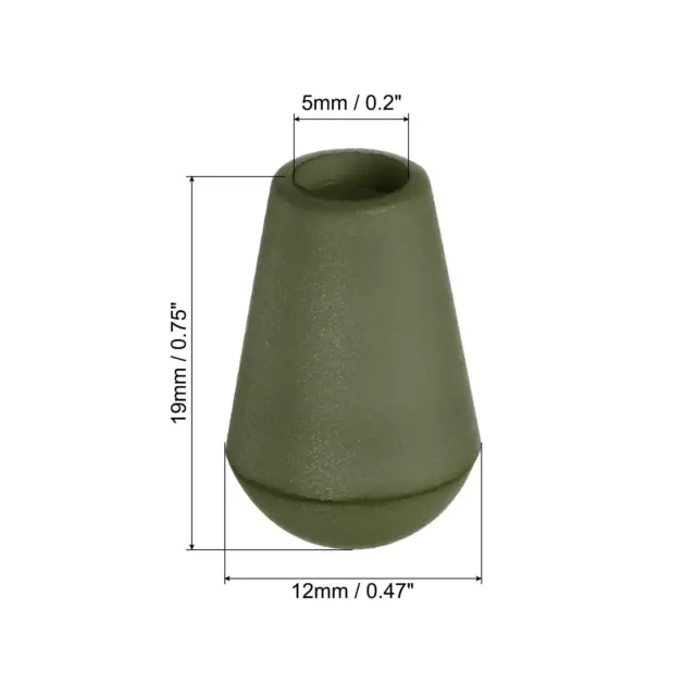 20Pack Kordelenden Bell End Stopper Kordelendstücke für Fäden Kleidung, Olive 2