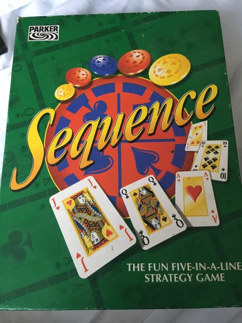Strategy Paper Line Game SEQUENCE THE FIVE In A Line Strategy Game - Parker £13.99 - PicClick UK
