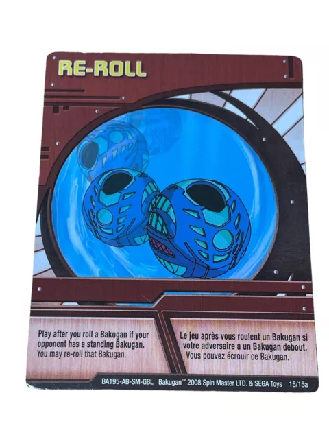 Bakugan Battle Brawlers Re-Roll Ability Card 15/15a BA195