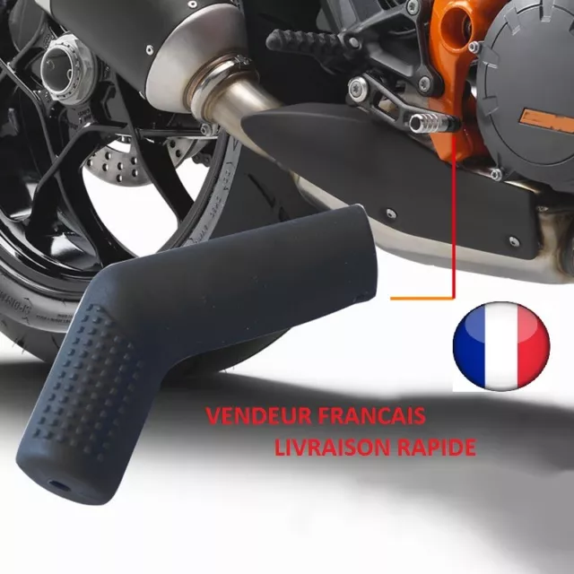 Protège chaussure tube protection sélecteur vitesse moto route caoutchouc noir