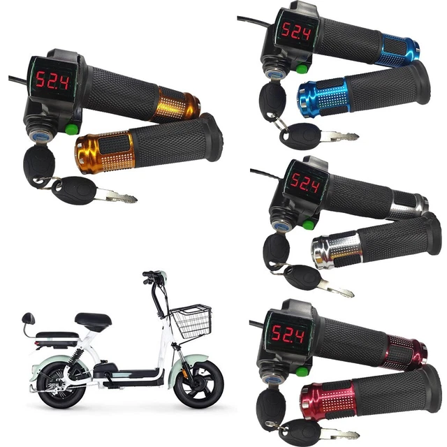 E-Bike Gasgriff Mit Display – 36V/48V, Geschwindigkeits- & Akku-Anzeige, Für E-Bike/Roller