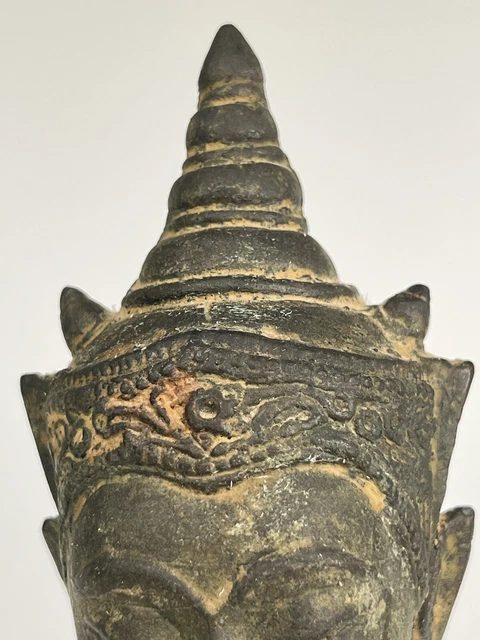 Thai Thailand Ayutthaya bronze Buddha Bronze Buddha Head ca. 18-19th century 8