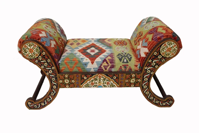 luxuriöse Afghan orient kelim 2 sitzer Sessel sofa Bank couch kilim chair longue
