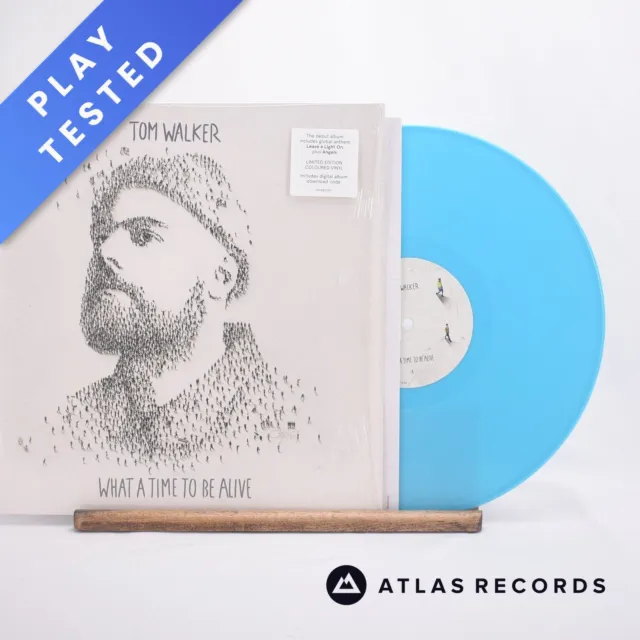 Tom Walker What A Time To Be Alive Blue Limited Edition LP Vinyl Record - EX/EX