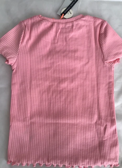 River island mini girls aged 2-3 years pink textured shorts outfit BNWT 4