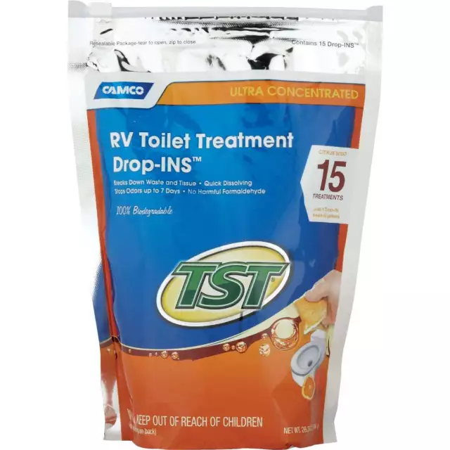 TST Ultra Concentrated RV Tank Treatment Drop-INS (15-Pack) 41189 Camco 41189 2