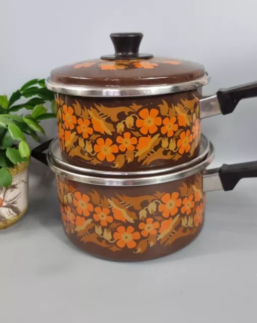 VINTAGE Vision Double Boiler Pot With Lid V-20-B insert And V-1.5-C France