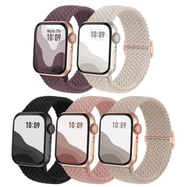 SOLO LOOP für Apple Watch Series Ultra 9 8 7 SE 49mm Geflochtenes Armband Nylon