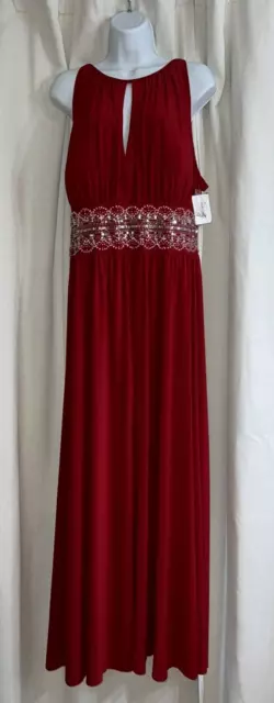 R & M Richards Prom Full-Length Sleeveless Evening Gown Dress Plus 22W Glitz NWT