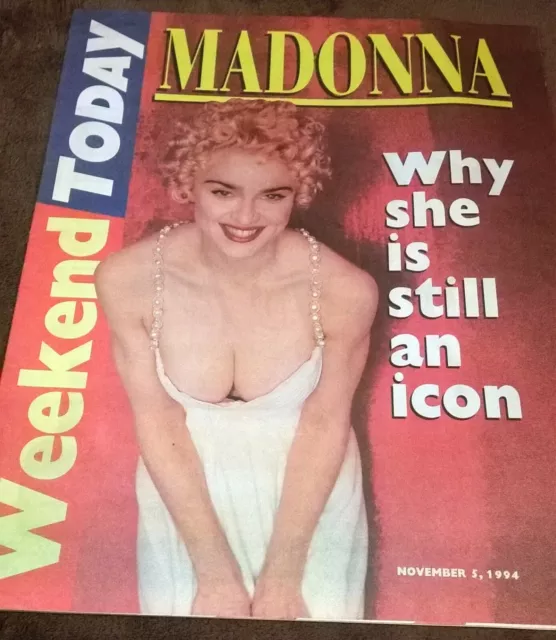 MADONNA auf Cover & Within WEEKEND TODAY Magazin. November 1994. Kostenlose britische Post