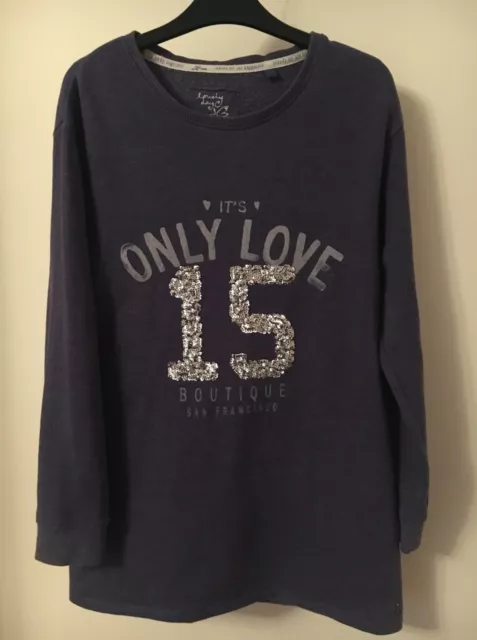 Girls Blue  Jumper / Top - Age 10 years - Next Sequin