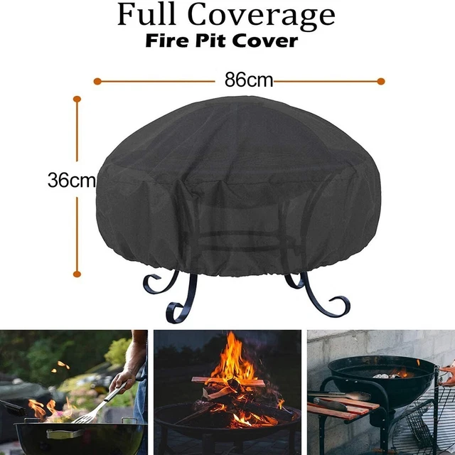 Cover Round Fire Cover Fire Outdoor Polyester Portable Round UV Protection