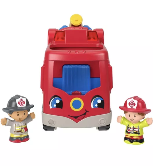 Fisher-Price HJN38 Little People Feuerwehr-Auto mit Figuren und Sound 3 Sprachen 2