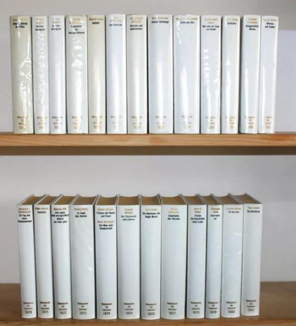 24 Bände NOBELPREIS für Literatur. 1908-1981. Coron Vorzugsausgabe. Alfred Nobel