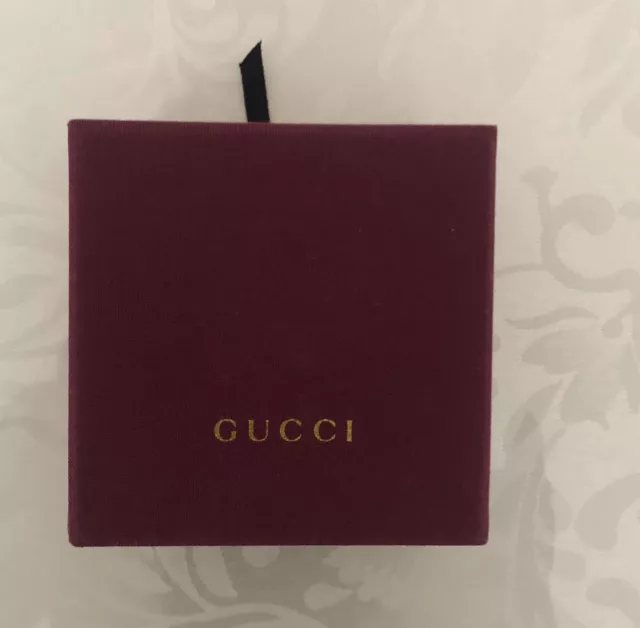 Gucci Jewellery Maroon Gift Box With Green  Pouch New Empty