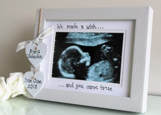 Personalised baby scan photo frame grand grandparents parents ultrasound gift