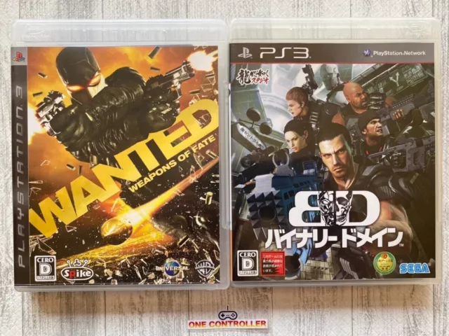 SONY PlayStation 3 PS3 Wanted Weapons of Fate & Binary Domain set from Japan