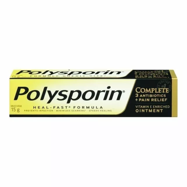 Polysporin Original COMPLETE Antibiotic Ointment 30g - HEAL-FAST Formula- Canada