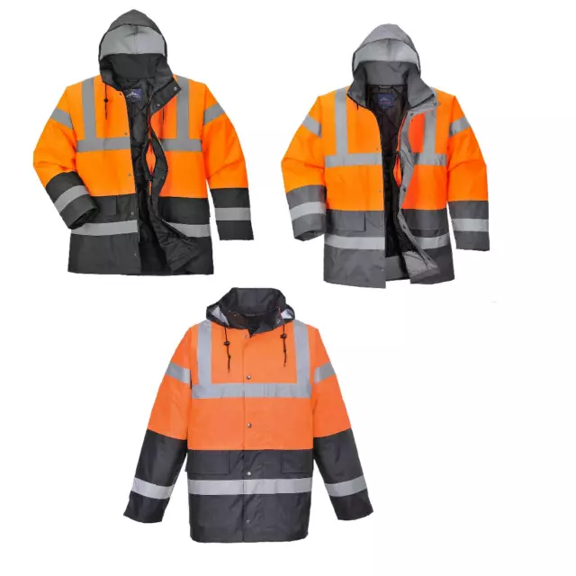 Portwest S467 Hivis Deux Tons Trafic Veste Imperméable Protection Coupe-Vent