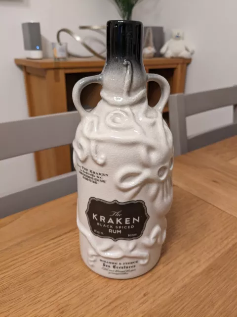 Kraken Spiced Rum Limited Edition Ceramic Bottle by Wade 2016 - White